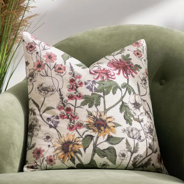 Image of Wallflower Cushion Pink / 50 x 50cm / Polyester Filled