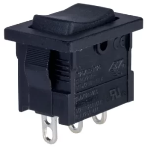 image of R-TECH 522782 Rocker Switch SPDT On-Off-On 250V AC 10A Black