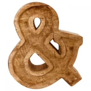 Image of Letter & Hand Carved Wooden Embossed