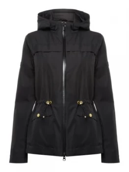 Image of Barbour Misano Fishtail Hooded Parka Jacket Black