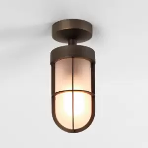 Image of Cabin Outdoor Semi Flush Ceiling Light Bronze IP44, E27