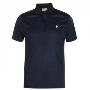 image of Lyle and Scott Microstripe Polo Shirt - Black/Navy 566