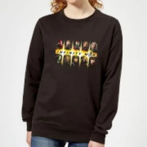 Image of Avengers Team Lineup Womens Sweatshirt - Black