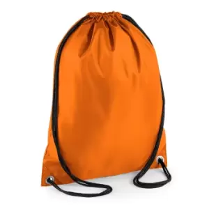 Image of BagBase Budget Water Resistant Sports Gymsac Drawstring Bag (11 Litres) (Pack of 2) (One Size) (Orange)