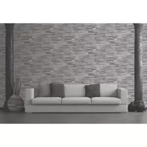 Image of Muriva Duplex Natural Wallpaper, Slate Grey