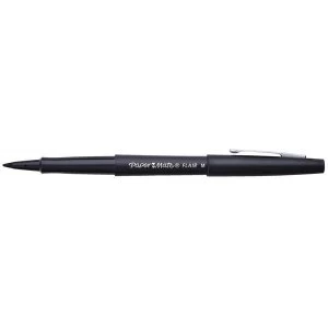 Image of Paper Mate Nylon Fine Line Marker (Black) Pack of 12