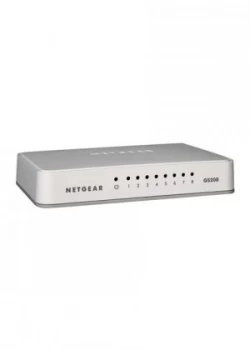 Image of Netgear GS208 8 Port 10/100/1000 Mbps Gigabit Switch 2 Year Warranty