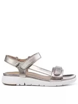 image of Hotter Hotter Flaunt Casual Pu Trekker Sandals - Rose Gold, Metal, Size 4, Women