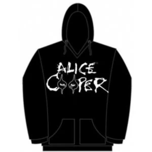 image of Alice Cooper Eyes Logo Mens Pouched Hoodie: Large