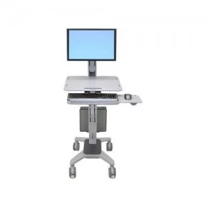 Image of Ergotron WorkFit C-Mod Single Display Sit-Stand Workstation 68.6cm (27") Grey