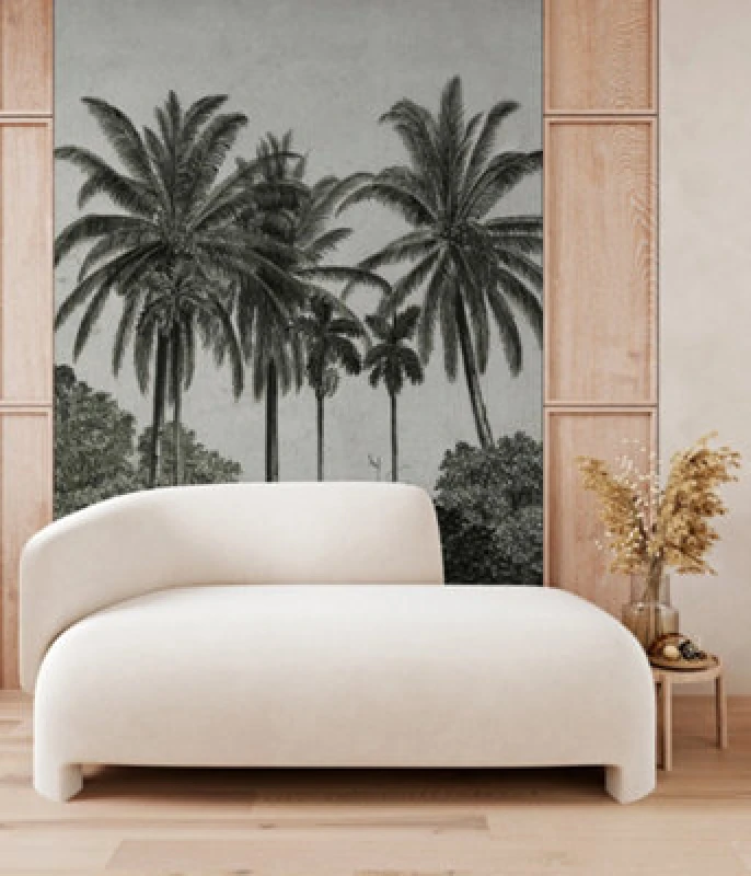 Image of Art For The Home Palma Black & White Fixed Size Mural Wall Murals One Size None 71813203000