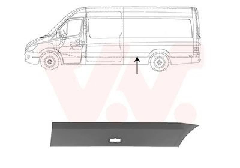 Image of VAN WEZEL Trim / Protective Strip, sidewall VAN WEZEL 5862427