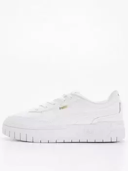 image of Puma Cali Dream Leather Trainers - White, Size 4, Women