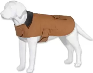 Image of Carhartt Rain Defender Chore Coat Dog Overall, brown, Size S, brown, Size S