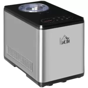 image of HOMCOM 800-116V70 1.5L Ice Cream Maker Machine - Stainless Steel