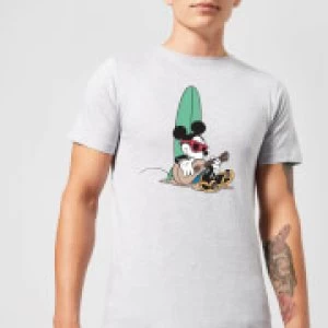 Image of Disney Mickey Mouse Surf And Chill Mens T-Shirt - Grey - 4XL