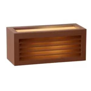 Image of Dimo Modern Wall Light Outdoor - 1xE27 - IP54 - Rust Brown