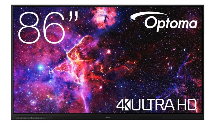 Image of Optoma Optoma H1F0H08BW101 interactive whiteboard 2.18 m (86") 3840 x 2160 pixels Touch Screen Black USB H1F0H08BW101