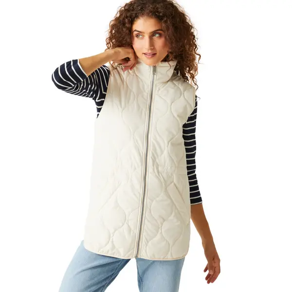 Image of Regatta Womens Courcelle Longline Paddeed Bodywarmer 10 - Bust 34' (86cm) Light Vanilla RWB130-045-10