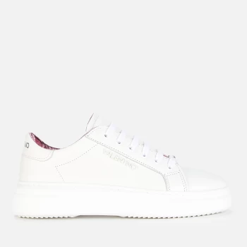 Image of Valentino Shoes Womens Leather Cupsole Trainers - White/Black - UK 3