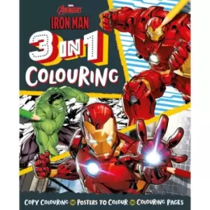 Image of Igloo Books Igloobooks Marvel Avengers Iron Man, 3 in 1 Colouring