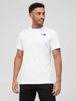 Image of The North Face Short Sleeve Redbox T-Shirt - White, Size L, Men