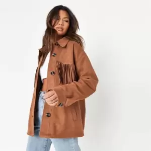 Missguided Suedette Shacket - Neutral