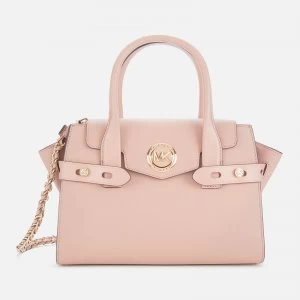 image of Michael Kors Womens Carmen Small Flap Satchel - Fawn