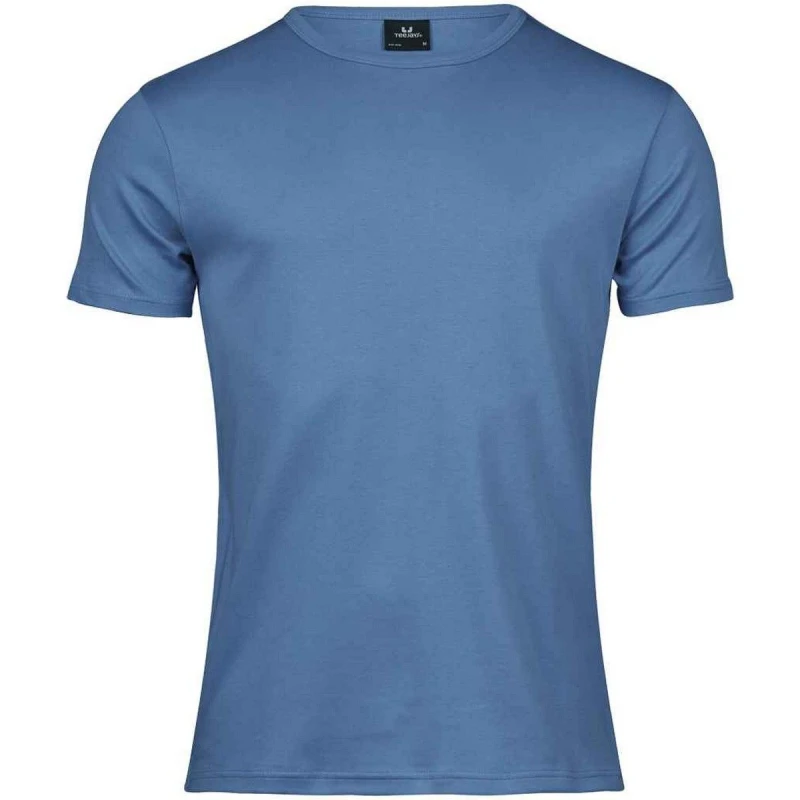 Image of TEE JAYS Mens Interlock T-Shirt in Blue Size: Small Blue Male S