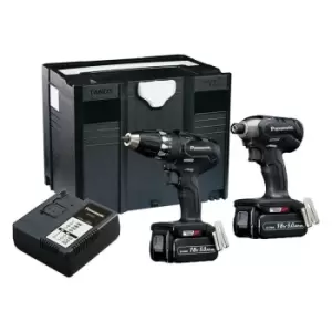 Image of Panasonic EYC231LJ Twin Pack 18V 2 x 5.0AH Li-Ion