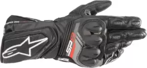 Image of Alpinestars SP-8 V3 Motorcycle Gloves, black-white Size M black-white, Size M