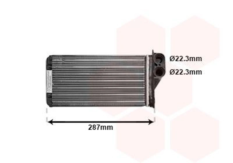 Image of VAN WEZEL Heater matrix VAN WEZEL 09006232