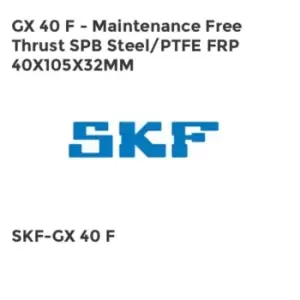 Image of GX 40 F - Maintenance Free Thrust SPB Steel/PTFE FRP 40X105X32MM