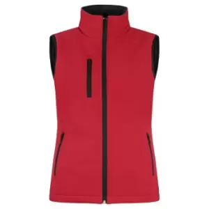 Image of Clique Womens/Ladies Softshell Panels Gilet (XXL) (Red)