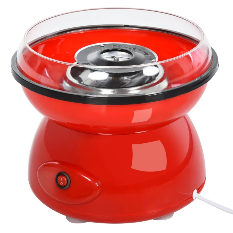 Image of HOMCOM 450W Electric Candyfloss Machine Kit Non-Stick Children Adult Party Red - Homcom 5056399110993