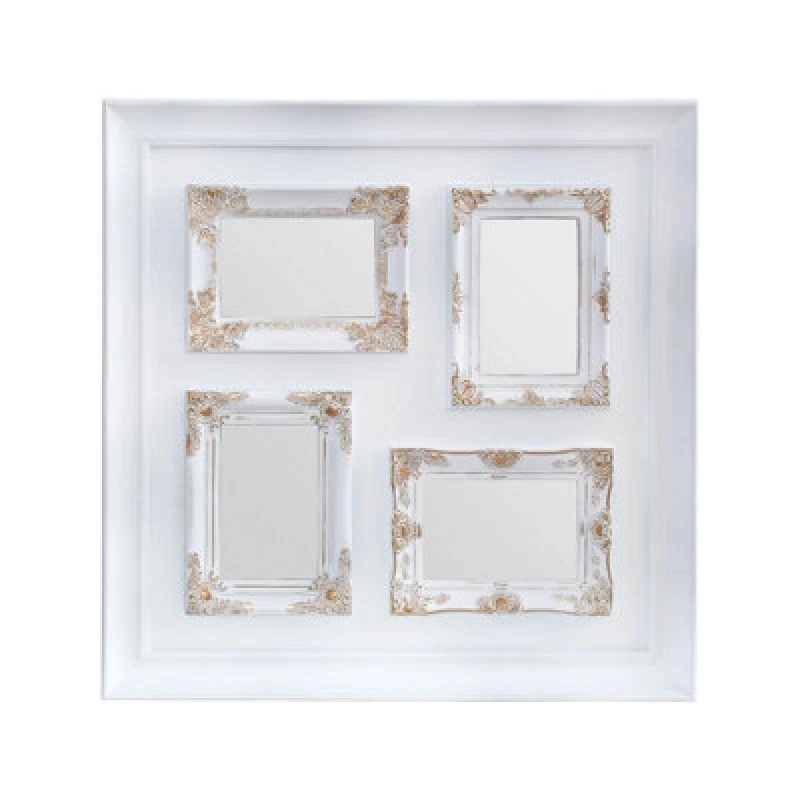 Image of Premier Housewares Vintage Style 4 Photo Frame White