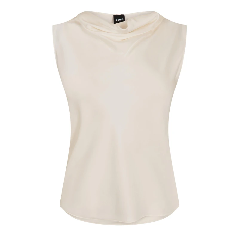 Image of Boss Womens Belidina Long Sleeve Blouse Open White female 4 (XXS)