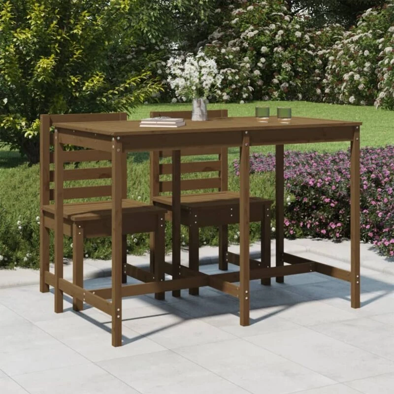 Image of VIDAXL Garden Table Honey Brown 159.5x82.5x110cm Solid Wood Pine Vidaxl 8720845692117