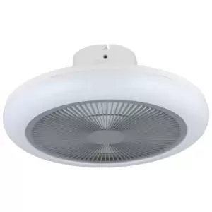 image of Eglo Kostrena White/Grey Ceiling Fan With Light