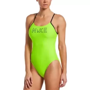 Image of Nike Cutout Swimsuit Womens - Yellow