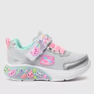 SKECHERS Silver Lil Dreamers Girls Toddler Trainers