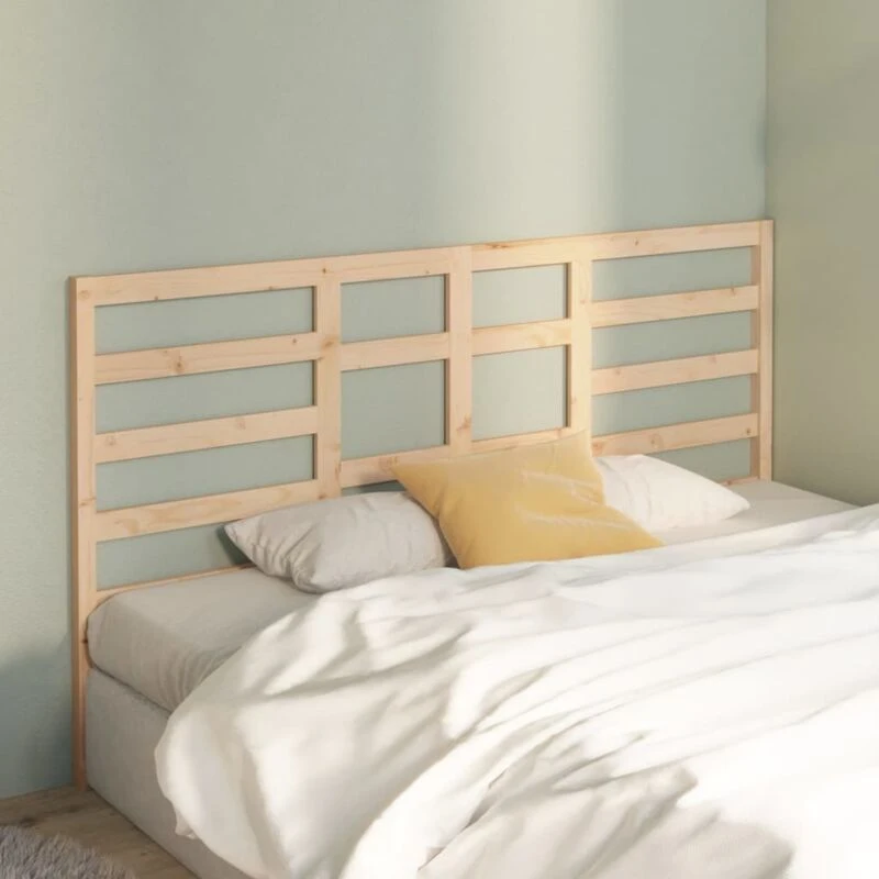 Image of Vidaxl Bed Headboard 206X4X104cm Solid Wood Pine, Brown 818160