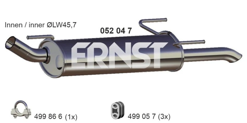 Image of Rear silencer ERNST 052047