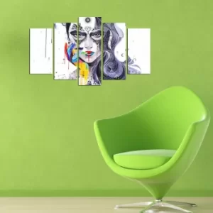 Image of ABSW-07 Multicolor Decorative MDF Painting (5 Pieces)