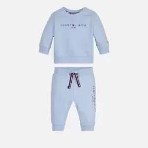 Image of Tommy Hilfiger Babys' Essential Crewneck Set - Chambray Sky - 9 Months