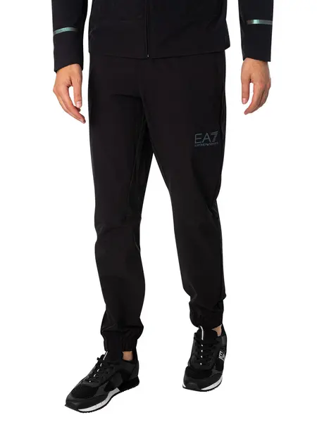 Image of EA7 Logo Box Joggers Black M