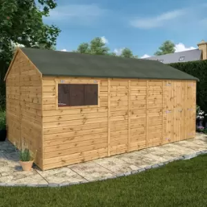 image of 16' x 10' Mercia Shiplap Reverse Apex Workshop (4.8m x 3.2m)