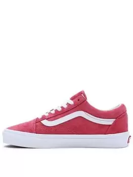 Image of Vans Old Skool Trainers - Red, Size 3, Women