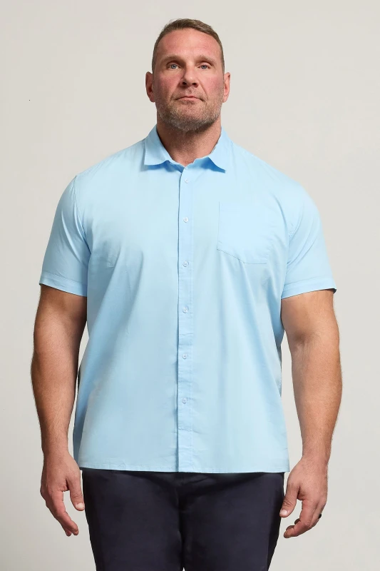Image of BadRhino BadRhino Men Short Sleeve Shirt in Blue Size: 5-6X-Large Blue 5-6XL Male 5063111262014