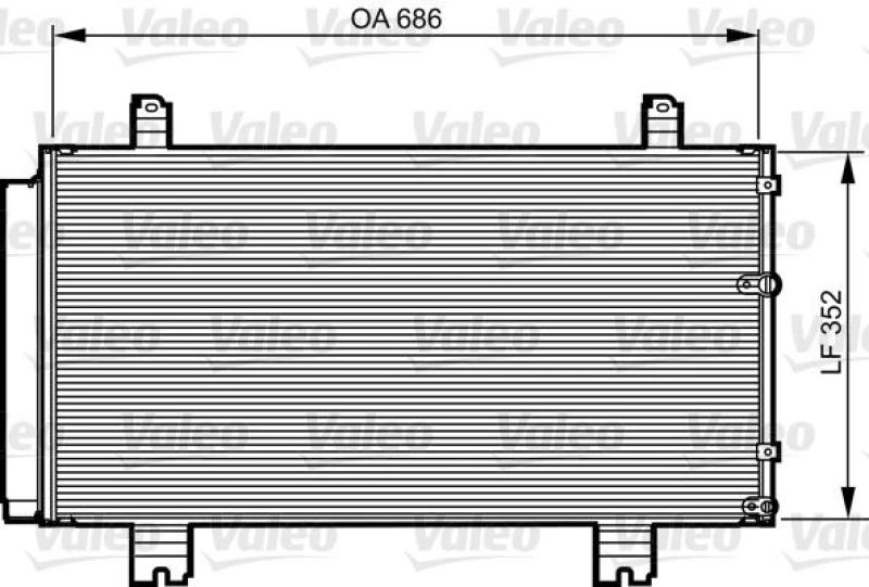 Image of VALEO 814226 Condenser with dryer Aluminium Condenser,air conditioning (448)